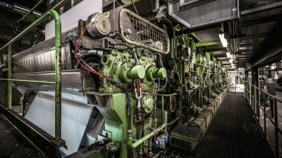 Papiermaschine der Druckerei Gmund am Tegernsee